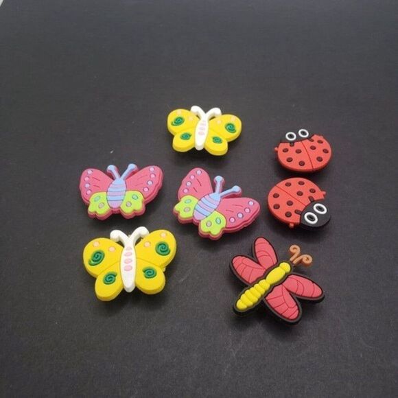 Ladybug dragonfly butterfly shoe charms clog pins jibit - Picture 2 of 4